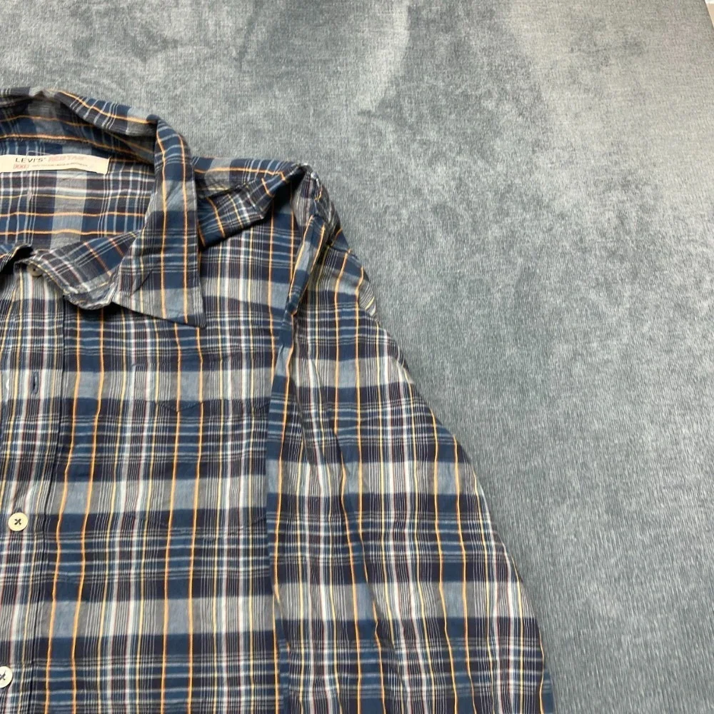 Vintage Levi's Red Tab Flannel Shirt Mens 2XL Multicolor Cotton Plaid Round Hem